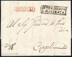 1809 Ex Offo Piros/red "MACERATA" - Cingoli - Altri & Non Classificati