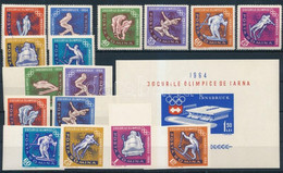 ** 1963 Téli Olimpia Fogazott és Vágott Sor Mi 2195-2210 + Blokk 55 - Other & Unclassified