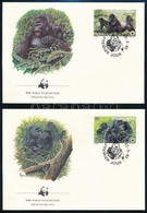 ** 1985 WWF: Hegyi Gorilla Sor Mi 1292-1295 4 Db FDC-n - Other & Unclassified