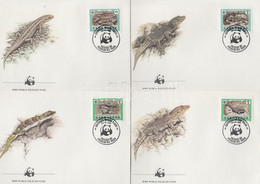 1986 WWF: Hüllő Sor Mi 500-503 4 Db FDC-n - Altri & Non Classificati