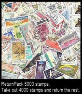 ReturnPack British Commonwealth 5000 STAMPS Off Paper Kiloware StampBag Take Out 4000 Stamps  Return Rest. All For +€20 - Lots & Kiloware (min. 1000 Stück)