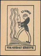 Dinnyés Ferenc (1886-1958): Art Deco Ex Libris, Víg György. Fametszet, Papír, Jelzett A Dúcon, 9x6 Cm - Altri & Non Classificati