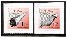 Lithuania  2013 . Definitives. Music Instruments'2013. 2v: 1, 1.35.   Michel # 1090-91 II - Lithuania