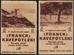 Cca 1927-1929 Franck Kávépótlék Reklám Nyomtatványok, 4 Db, Az Egyiken A Visegrádi Salamon-torony, A Másikon A Fiumei Ki - Pubblicitari