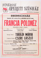 1987 Fővárosi Operettszínház Nagy Méretű Plakátja 70x50 Cm - Altri & Non Classificati