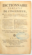 [Bernard Forest De Belidor (1698-1761)]: M. Belidor: Dictionnaire Portatif De L'ingénieur, Ou L'on Explique Les Principa - Unclassified