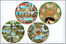 ** 20 Db MODERN Használatlan Külföldi Képeslap: Kör Alakúak / 20 Modern Unused European Postcards: Circular Shaped - Non Classificati