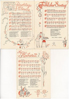 ** 5 Db MODERN Motívum Képeslap: Német Zene Kottával / 5 Modern Motive Postcards: German Music Sheets - Non Classificati