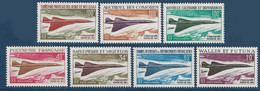 France Colonies Série Des Concordes 7 Valeurs Fraicheur Postale TTB - 1969 Avion Supersonique Concorde