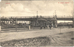 T3 1913 Arad, Vasúti Viadukt, Híd, Gőzmozdony. Máv. Levelezőlapárusítás 15174. / Railway Viaduct, Bridge, Locomotive (ra - Non Classificati