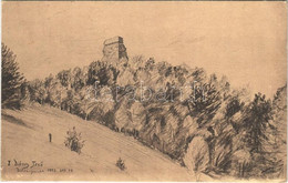 T2/T3 1927 Bálványosfürdő, Baile Balvanyos (Torja, Turja, Turia); Bálványosvár Romjai északnyugatról Nézve / Castle Ruin - Non Classificati