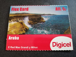 ARUBA PREPAID CARD FLEXCARD  DATE 21/06/2013  COASTAL VIEUW               AFL5,-    Fine Used Card  **5008** - Aruba