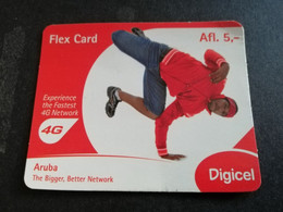 ARUBA PREPAID CARD FLEXCARD  DATE 30/06/2013  MAN ON HANDSTAND                AFL5,-    Fine Used Card  **5015** - Aruba