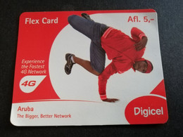 ARUBA PREPAID CARD FLEXCARD  DATE 20/12/2013  MAN ON HANDSTAND                AFL5,-    Fine Used Card  **5016** - Aruba