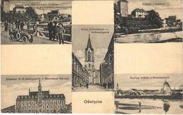 T3/T4 1916 Oswiecim, Zamek C.k. Starostwo, Zamek, Ulica Sobieskiego, Klasztor O.O. Salezyanów, Ogólny Widok / Schloss K. - Non Classificati