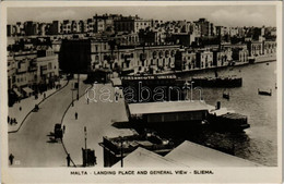 ** T1/T2 Sliema, Landing Place And General View, Port, Portsmouth United, Steamship, Boats - Unclassified