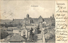 T3 1905 Chernivtsi, Czernowitz, Cernauti, Csernyivci; Residenzgasse / Greek Orthodox Bishop's Palace, Street. Verlag Ann - Unclassified