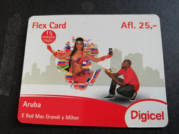 ARUBA PREPAID CARD FLEXCARD  DATE 03/05/2013  GEENIE IN A BOTTLE                 AFL25 ,-    Fine Used Card  **5020** - Aruba