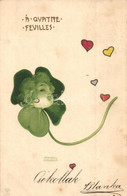 T3 1899 A Quatre Feuilles. S&S W. 1046. S: Raphael Kirchner (apró Sarokhiány / Tiny Corner Shortage) - Unclassified