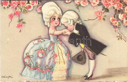 ** T2 Romantic Couple. Italian Art Postcard. Ballerini & Fratini 176. S: Chiostri - Unclassified