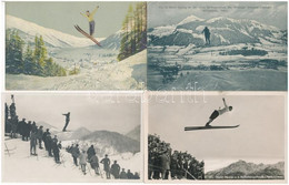 **, * 7 Db Főleg RÉGI Téli Sport Motívum Képeslap: Síugrás / 7 Mostly Pre-1945 Winter Sport Motive Postcards: Ski Jump - Unclassified