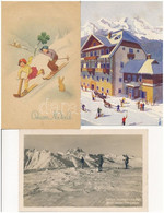 **, * 7 Db RÉGI Téli Sport Motívum Képeslap: Sí / 7 Mostly Pre-1945 Winter Sport Motive Postcards: Skiing - Unclassified