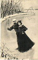 * T2 Ice Skating Romantic Couple, Winter Sport. No. 832. S: Ch. Scolik - Unclassified