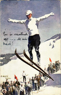 T2/T3 1915 Skiing Man, Winter Sport Art Postcard. A.S.M. Serie 556. S: O. Merté (EK) - Unclassified
