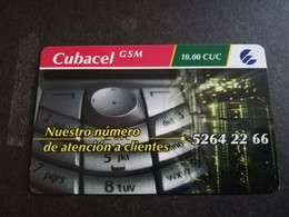 CUBA  10.00 CUC   ETECSA  PREPAID  CARD   CUBACELL /GSM   ** 5023** - Cuba