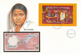 Srí Lanka 1982. 5R Borítékban, Alkalmi Bélyeggel és Bélyegzéssel T:I  Sri Lanka 1982. 5 Rupees In Envelope With Stamps A - Non Classificati