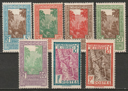 French Polynesia 1929 Sc J10-6 Oceanie Yt T10-6 Postage Due Partial Set MH* Some Disturbed Gum - Timbres-taxe