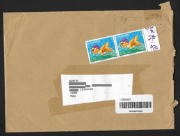LUXEMBOURG COVER WITH SWIMMING SPORT STAMPS SENT TO PERU - Cartas & Documentos