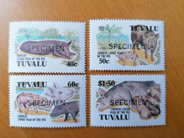 SPECIMEN Année Du Cochon, Year Of The Pig - Tuvalu
