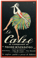 Cartolina Pubblicitaria, Le Calze Si Comprano Al "Modernissimo", Bologna - Advertising