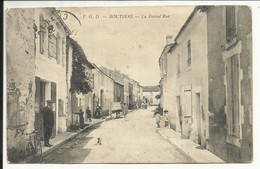 BOUTIERS , La Grand' Rue , 1914 , CPA ANIMEE - Otros Municipios
