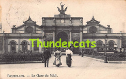 CPA BRUXELLES LA GARE DU MIDI TRAM - Chemins De Fer, Gares