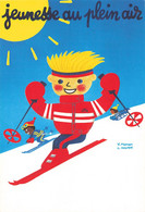 & Illustration Illustrateur Morvan CPM Jeunesse En Plein Air Ski Skieur Enfant - Morvan