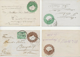 EGYPT 1889 1 M + 2 M Pyramid VFU Postal Stationery Envelopes INVERTED WATERMARK - 1866-1914 Khedivaat Egypte