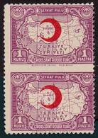 ERREUR / CURIOSITÉ / VARIÉTÉ – ERROR / CURIOSITY / VARIETY : 2 X 1 K (Mi. 44 II - 1942) : PAIR IMPERFORATE - MH (ag677) - Unused Stamps