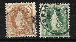 Suisse     N°77 Et 80    Oblitérés   B/ TB     Voir Scans        - Used Stamps