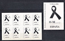 España 2004 Carné Del 11M 8 Sellos - 2001-10 Unused Stamps