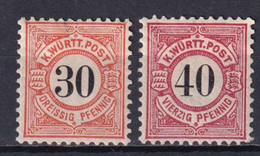 WÜRTTEMBERG - YVERT N° 53/54 * MH - COTE = 13 EUR. - - Ungebraucht