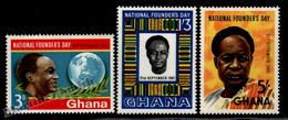 Ghana 1961 Yvert 96-98, Founders Day - MNH - Ghana (1957-...)