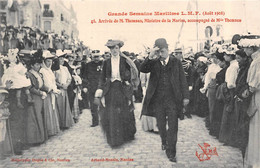 44-NANTES-GRANDE SEMAINE MARITIME L.M.F 1908, ARRIVEE DE Mr THOMSON MINISTRE DE LA MARINE ET MELLE THOMSON - Nantes