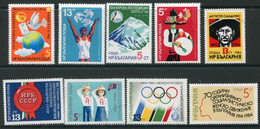BULGARIA 1984 Nine Single Commemorative Issues  MNH / **. - Unused Stamps