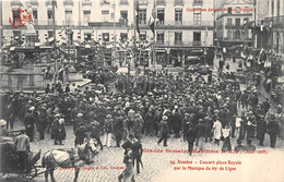 44-NANTES-GRANDE SEMAINE MARITIME 1908 ,CONCERT PLACE ROYALE PAR LA MUSIQUE DU 65 E DE LIGNE - Nantes