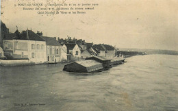 Pont Sur Yonne * Les Inondations Du 21 Au 27 Janvier 1910 * Quai Nicolas De Vères Et Les Buttes * Pub Marcel LEGLISE - Pont Sur Yonne