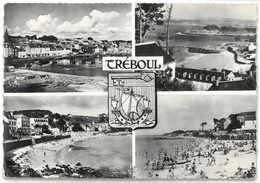 Delcampe - CPSM TREBOUL DOUARNENEZ - Multi Vues - 4 Vues - Ed. D'Art JOS N°191 - Tréboul