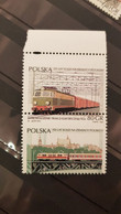 Poland 1995 Trains LOCOMOTIVES  ERROR A Pair RARE RARE RARE - Other & Unclassified