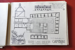 ARCHITECTURE CROQUIS A. LAPRADE 1940 -  CAMBRAI; BEGUINAGE St WAAST & St NICOLAS - Architecture